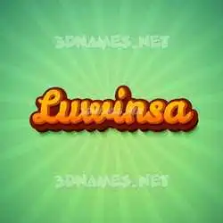 luwinsa in Green Rays style - 3D name wallpaper
