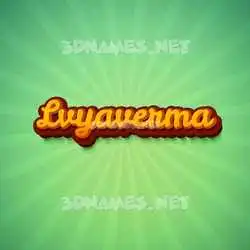lvyaverma in Green Rays style - 3D name wallpaper