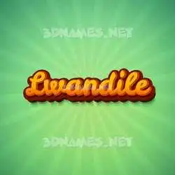 lwandile in Green Rays style - 3D name wallpaper