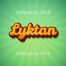 lyktan in Green Rays style - 3D name wallpaper