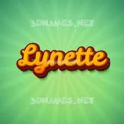 lynette in Green Rays style - 3D name wallpaper