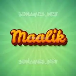 maalik in Green Rays style - 3D name wallpaper
