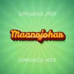 maanojohar in Green Rays style - 3D name wallpaper