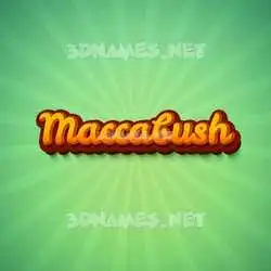 maccabush in Green Rays style - 3D name wallpaper