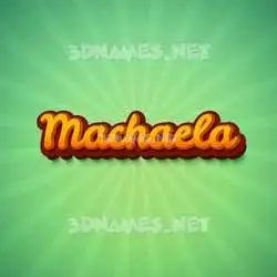 machaela in Green Rays style - 3D name wallpaper