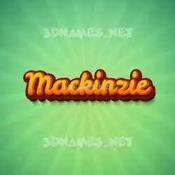 mackinzie in Green Rays style - 3D name wallpaper