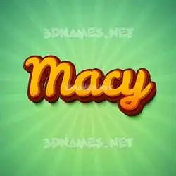 macy in Green Rays style - 3D name wallpaper