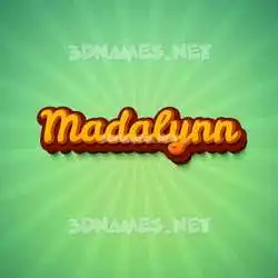 madalynn in Green Rays style - 3D name wallpaper