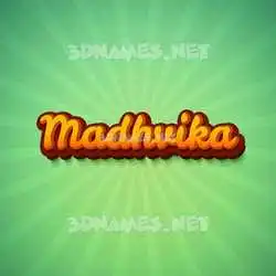 madhvika in Green Rays style - 3D name wallpaper