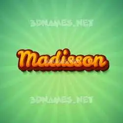 madisson in Green Rays style - 3D name wallpaper