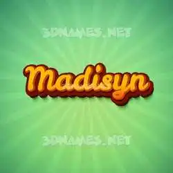 madisyn in Green Rays style - 3D name wallpaper