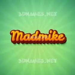 madmike in Green Rays style - 3D name wallpaper