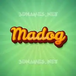 madog in Green Rays style - 3D name wallpaper
