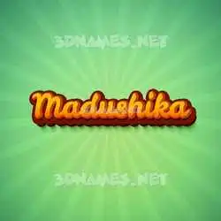 madushika in Green Rays style - 3D name wallpaper