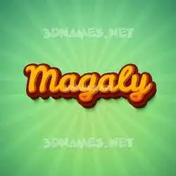 magaly in Green Rays style - 3D name wallpaper