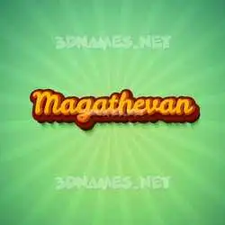 magathevan in Green Rays style - 3D name wallpaper