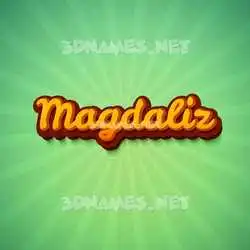magdaliz in Green Rays style - 3D name wallpaper