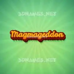 magmageddon in Green Rays style - 3D name wallpaper