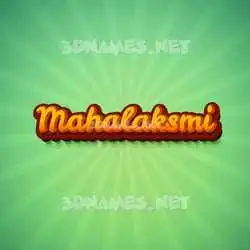 mahalaksmi in Green Rays style - 3D name wallpaper