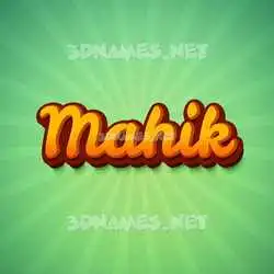 mahik in Green Rays style - 3D name wallpaper