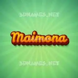 maimona in Green Rays style - 3D name wallpaper