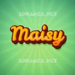 maisy in Green Rays style - 3D name wallpaper