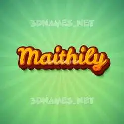 maithily in Green Rays style - 3D name wallpaper