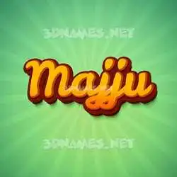 majju in Green Rays style - 3D name wallpaper