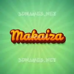 makaiza in Green Rays style - 3D name wallpaper
