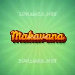 makavana in Green Rays style - 3D name wallpaper