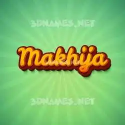 makhija in Green Rays style - 3D name wallpaper