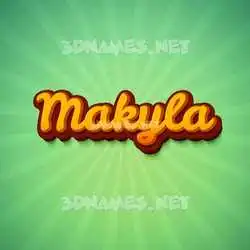 makyla in Green Rays style - 3D name wallpaper