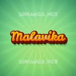 malavika in Green Rays style - 3D name wallpaper