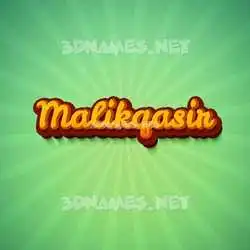 malikqasir in Green Rays style - 3D name wallpaper