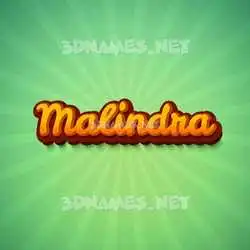 malindra in Green Rays style - 3D name wallpaper
