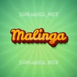 malinga in Green Rays style - 3D name wallpaper