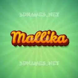 mallika in Green Rays style - 3D name wallpaper