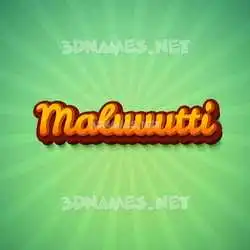 maluuutti in Green Rays style - 3D name wallpaper