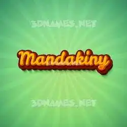 mandakiny in Green Rays style - 3D name wallpaper