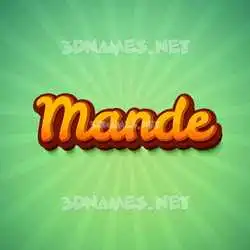 mande in Green Rays style - 3D name wallpaper