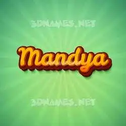 mandya in Green Rays style - 3D name wallpaper