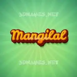 mangilal in Green Rays style - 3D name wallpaper