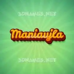 maniaujla in Green Rays style - 3D name wallpaper