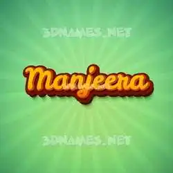 manjeera in Green Rays style - 3D name wallpaper