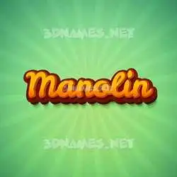 manolin in Green Rays style - 3D name wallpaper