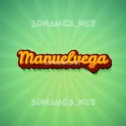 manuelvega in Green Rays style - 3D name wallpaper
