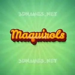 maquirols in Green Rays style - 3D name wallpaper