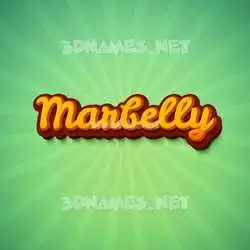 marbelly in Green Rays style - 3D name wallpaper