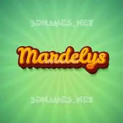 mardelys in Green Rays style - 3D name wallpaper