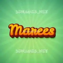 marees in Green Rays style - 3D name wallpaper
